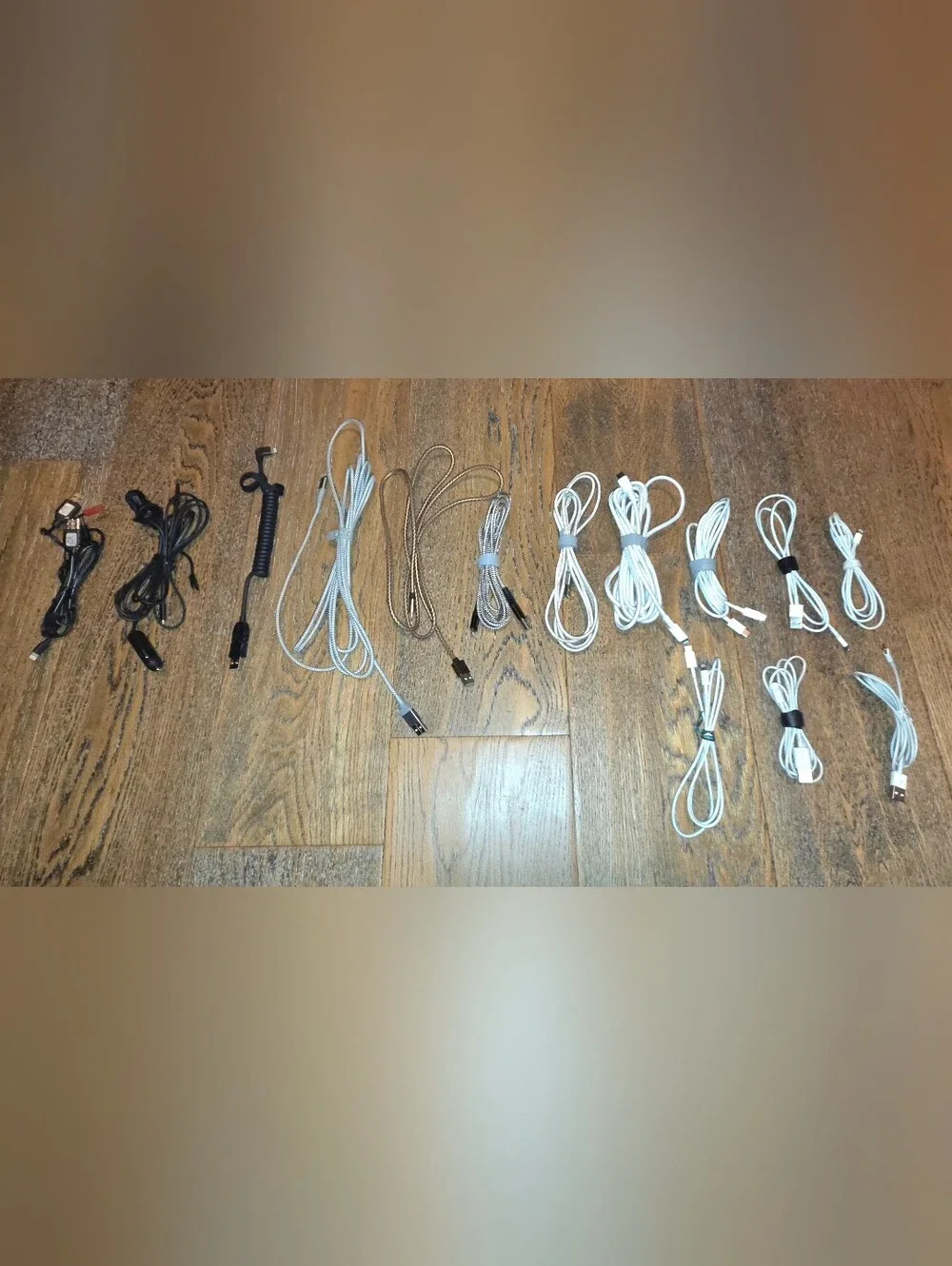Apple - Lightning Cords Bundle - 14 Cords w/Wraps - (Lighting, USB-A, USB-C, 12V